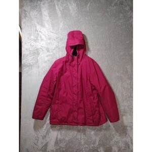 LL Bean Parka Jacket Womens XL Red Heavyweight Insulated Fleece/Sherpa Lined
